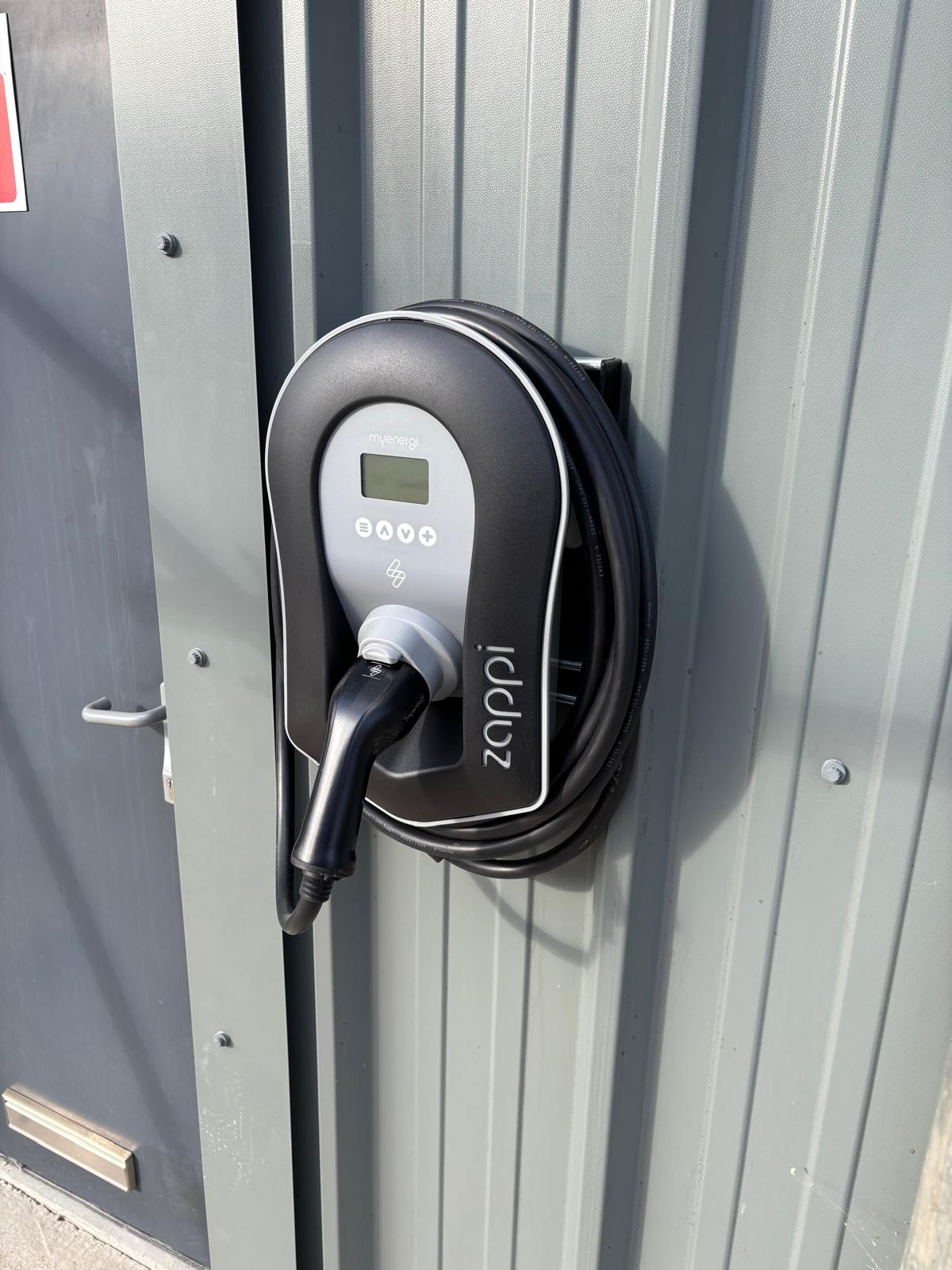 Myenergi Zappi charger installed at a commercial property