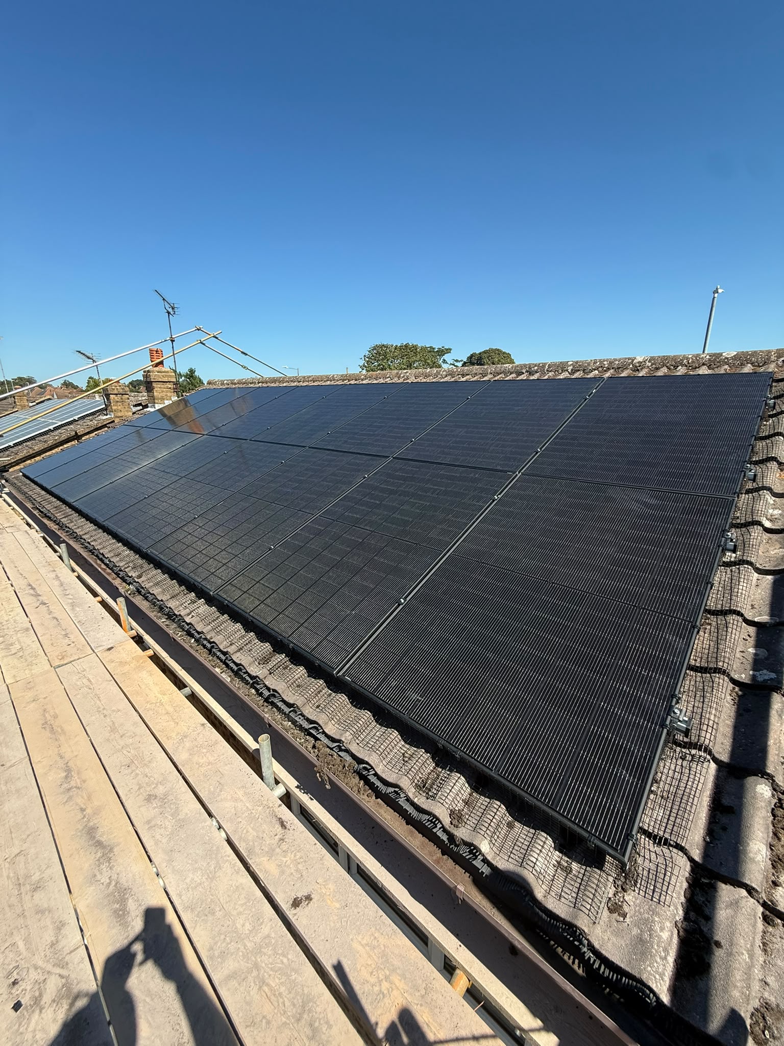 Solar array checked and maintained by WH Renewables